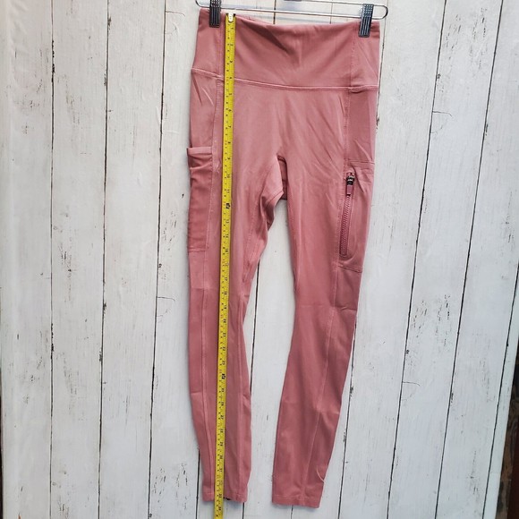 Fabletics Womens Leggings Pants Pink Power Hold Full Length Pockets No Size Tag - Picture 9 of 13